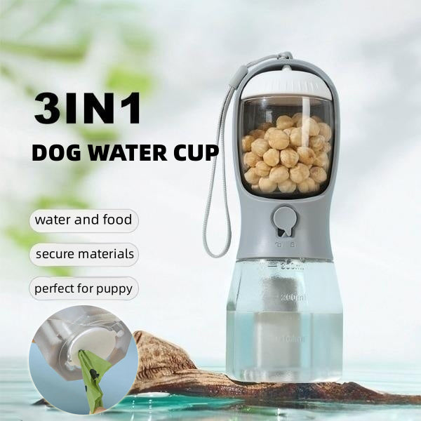 3-in-1 Portable Dog Water & Food Cup.