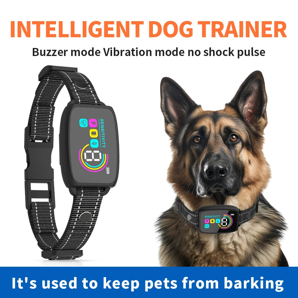 Smart Anti-Bark Dog Collar – Rechargeable & Waterproof.