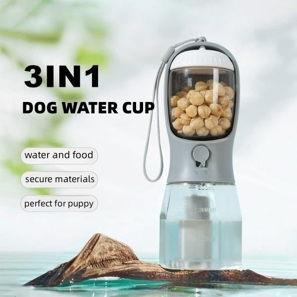 3-in-1 Portable Dog Water & Food Cup.